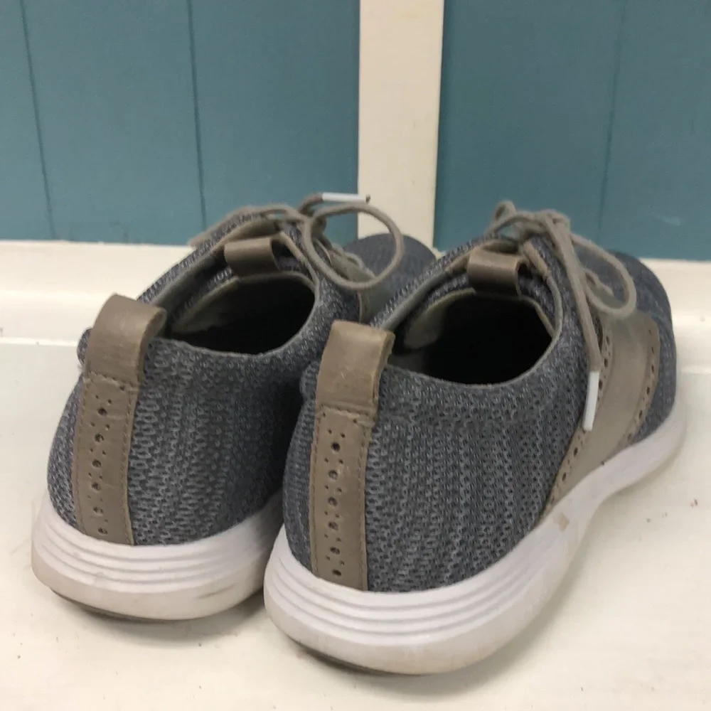 Cole Haan Grand OS Oxford Shoes Men's size 11Gray‎ Knit Leather Brogue Sneakers